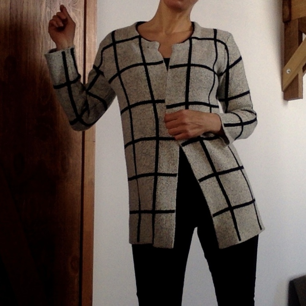 Warm woven geometric jacket